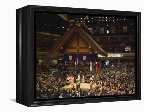 Sumo Wrestlers, Kokugikan Hall Stadium, Tokyo, Japan-Christian Kober-Framed Premier Image Canvas