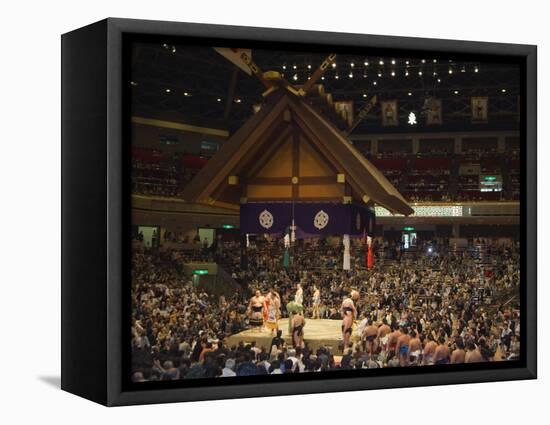 Sumo Wrestlers, Kokugikan Hall Stadium, Tokyo, Japan-Christian Kober-Framed Premier Image Canvas