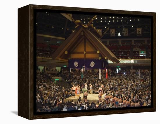 Sumo Wrestlers, Kokugikan Hall Stadium, Tokyo, Japan-Christian Kober-Framed Premier Image Canvas