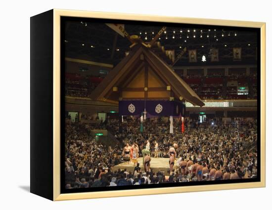 Sumo Wrestlers, Kokugikan Hall Stadium, Tokyo, Japan-Christian Kober-Framed Premier Image Canvas