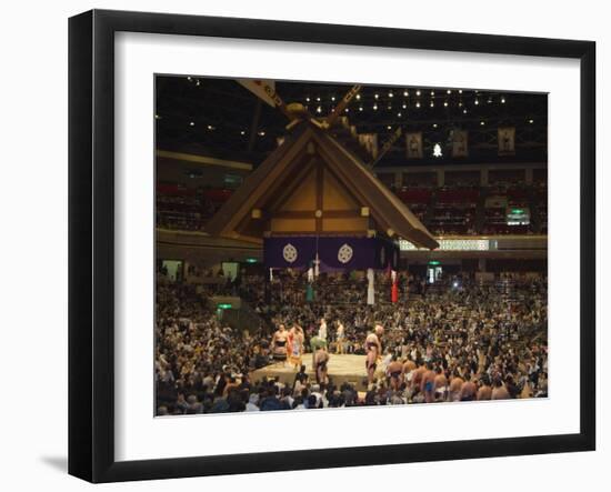 Sumo Wrestlers, Kokugikan Hall Stadium, Tokyo, Japan-Christian Kober-Framed Photographic Print