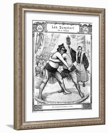 Sumo Wrestlers Tokyo 1903-Chris Hellier-Framed Giclee Print