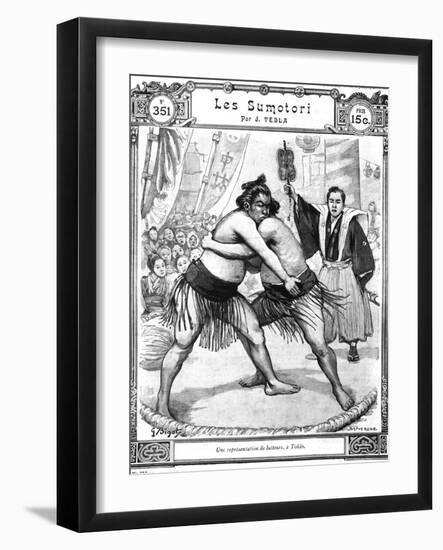 Sumo Wrestlers Tokyo 1903-Chris Hellier-Framed Giclee Print