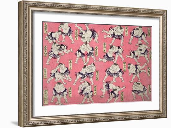 Sumo Wrestlers-null-Framed Giclee Print