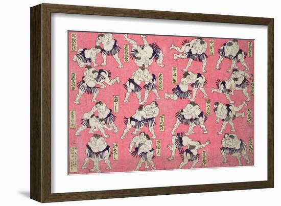 Sumo Wrestlers-null-Framed Giclee Print