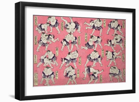 Sumo Wrestlers-null-Framed Giclee Print