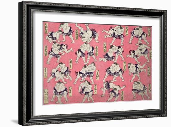 Sumo Wrestlers-null-Framed Giclee Print