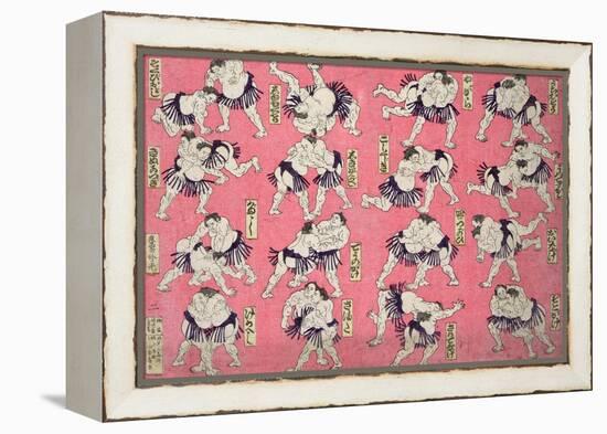 Sumo Wrestlers-null-Framed Premier Image Canvas