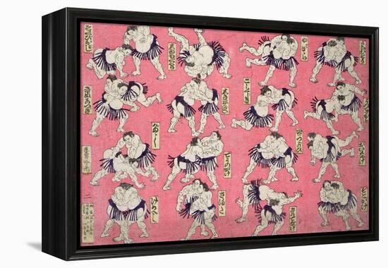 Sumo Wrestlers-null-Framed Premier Image Canvas