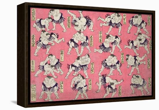 Sumo Wrestlers-null-Framed Premier Image Canvas