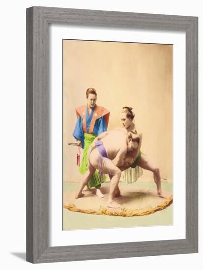 Sumo Wrestlers-null-Framed Art Print