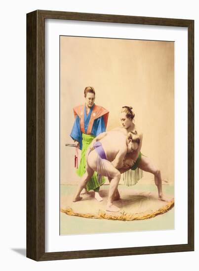 Sumo Wrestlers-null-Framed Art Print