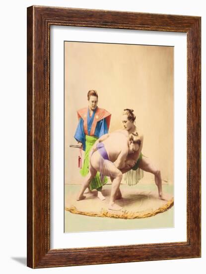 Sumo Wrestlers-null-Framed Art Print