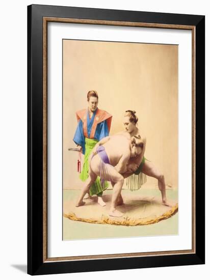 Sumo Wrestlers-null-Framed Art Print