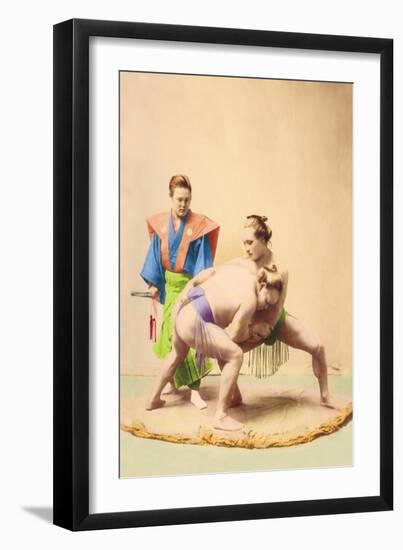 Sumo Wrestlers-null-Framed Art Print