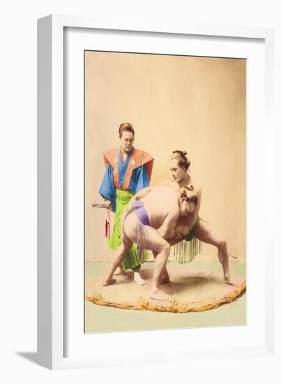 Sumo Wrestlers-null-Framed Art Print