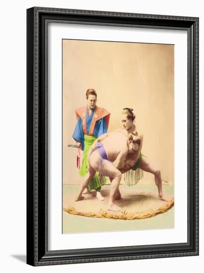 Sumo Wrestlers-null-Framed Art Print