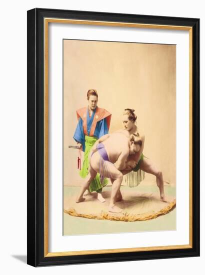 Sumo Wrestlers-null-Framed Art Print