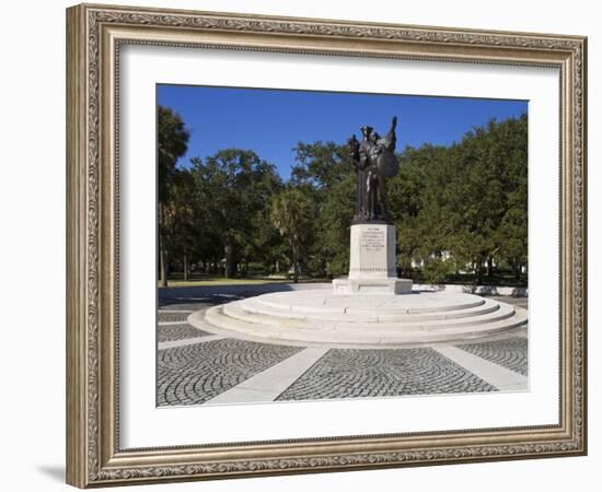 Sumter Monument in the Battery, White Point Gardens, Charleston, South Carolina-Richard Cummins-Framed Photographic Print