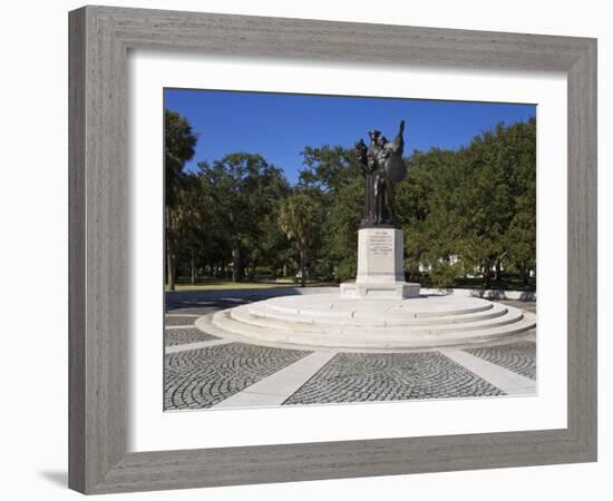 Sumter Monument in the Battery, White Point Gardens, Charleston, South Carolina-Richard Cummins-Framed Photographic Print