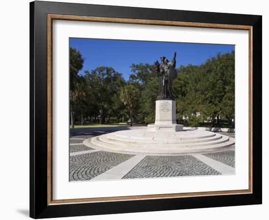 Sumter Monument in the Battery, White Point Gardens, Charleston, South Carolina-Richard Cummins-Framed Photographic Print