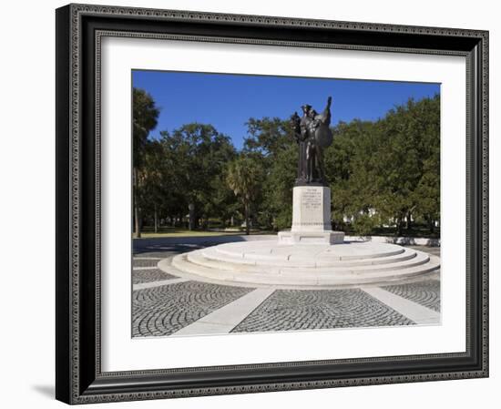 Sumter Monument in the Battery, White Point Gardens, Charleston, South Carolina-Richard Cummins-Framed Photographic Print