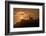 Sun aligned with the silhouette of the lighthouse and church of Luarca, Asturias, Spain, Europe-Francesco Fanti-Framed Photographic Print