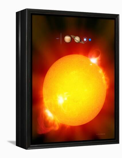 Sun And Its Planets-Detlev Van Ravenswaay-Framed Premier Image Canvas