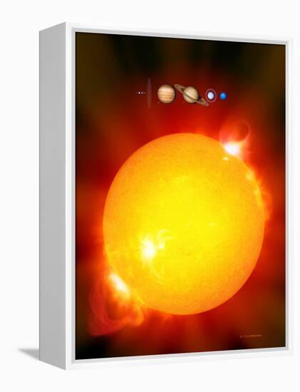 Sun And Its Planets-Detlev Van Ravenswaay-Framed Premier Image Canvas