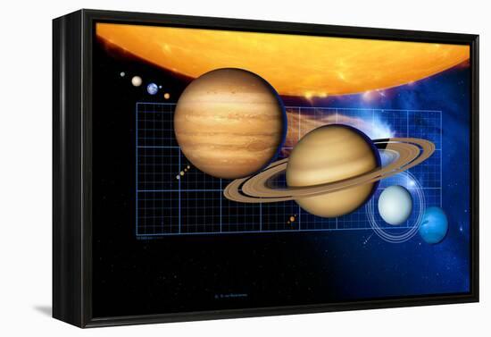 Sun And Its Planets-Detlev Van Ravenswaay-Framed Premier Image Canvas