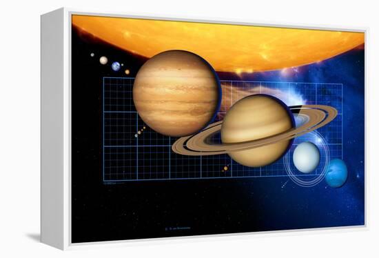 Sun And Its Planets-Detlev Van Ravenswaay-Framed Premier Image Canvas