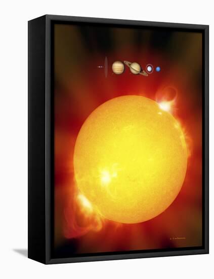 Sun And Its Planets-Detlev Van Ravenswaay-Framed Premier Image Canvas