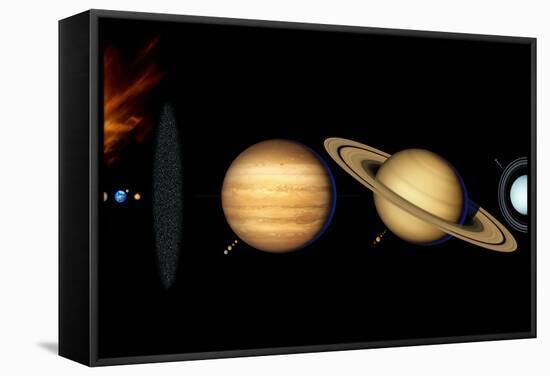 Sun And Its Planets-Detlev Van Ravenswaay-Framed Premier Image Canvas