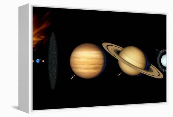 Sun And Its Planets-Detlev Van Ravenswaay-Framed Premier Image Canvas