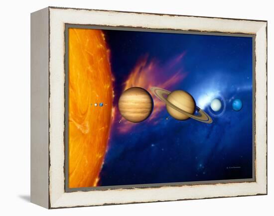 Sun And Its Planets-Detlev Van Ravenswaay-Framed Premier Image Canvas