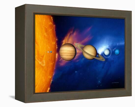 Sun And Its Planets-Detlev Van Ravenswaay-Framed Premier Image Canvas