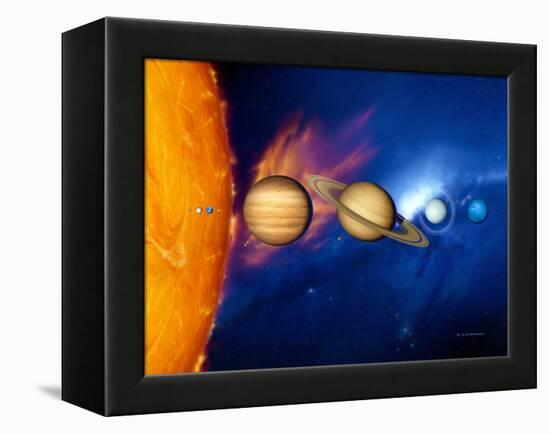 Sun And Its Planets-Detlev Van Ravenswaay-Framed Premier Image Canvas