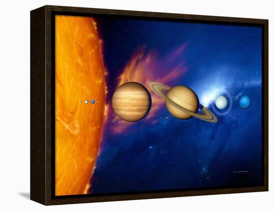 Sun And Its Planets-Detlev Van Ravenswaay-Framed Premier Image Canvas