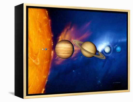 Sun And Its Planets-Detlev Van Ravenswaay-Framed Premier Image Canvas