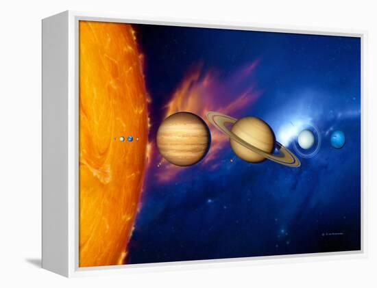 Sun And Its Planets-Detlev Van Ravenswaay-Framed Premier Image Canvas