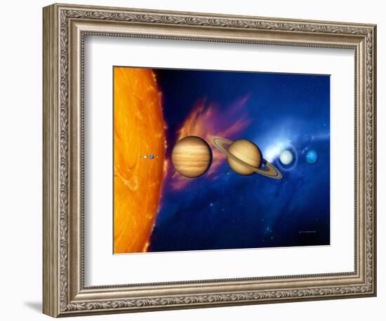 Sun And Its Planets-Detlev Van Ravenswaay-Framed Premium Photographic Print