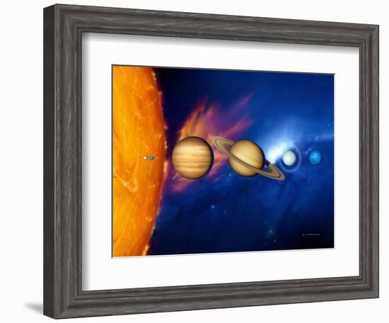 Sun And Its Planets-Detlev Van Ravenswaay-Framed Premium Photographic Print