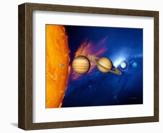 Sun And Its Planets-Detlev Van Ravenswaay-Framed Premium Photographic Print