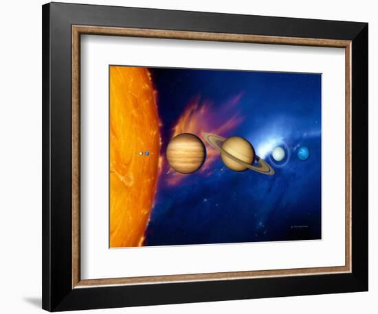 Sun And Its Planets-Detlev Van Ravenswaay-Framed Premium Photographic Print