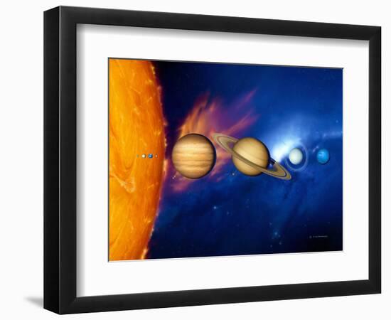 Sun And Its Planets-Detlev Van Ravenswaay-Framed Premium Photographic Print