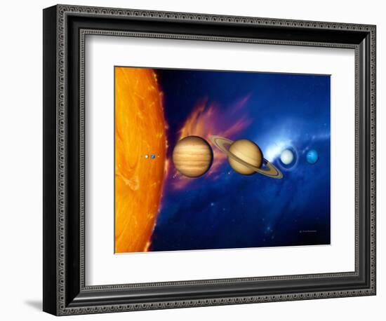 Sun And Its Planets-Detlev Van Ravenswaay-Framed Premium Photographic Print