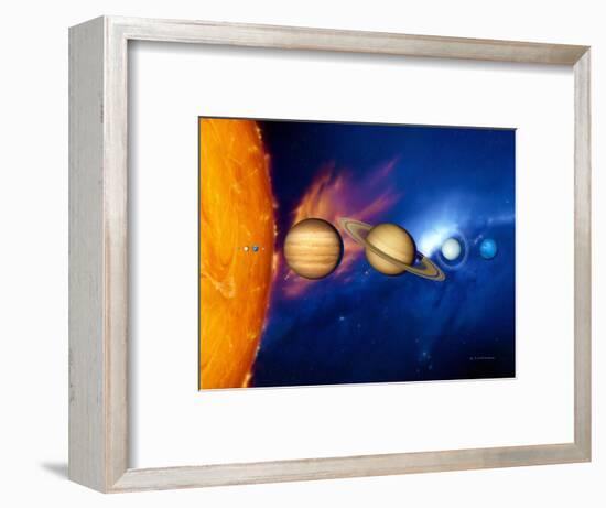 Sun And Its Planets-Detlev Van Ravenswaay-Framed Premium Photographic Print