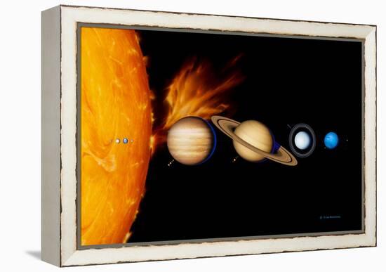 Sun And Its Planets-Detlev Van Ravenswaay-Framed Premier Image Canvas