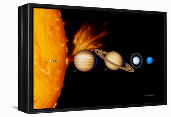 Sun And Its Planets-Detlev Van Ravenswaay-Framed Premier Image Canvas