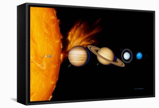 Sun And Its Planets-Detlev Van Ravenswaay-Framed Premier Image Canvas